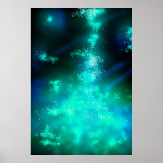 Night Sky Emerald Poster (Frente)