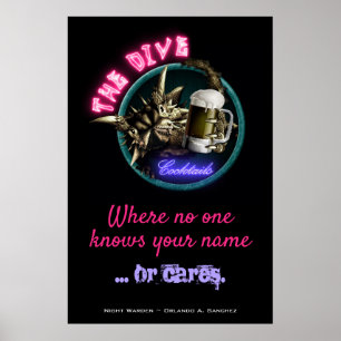 Night Warden - The Dive (Design nº 1) Poster