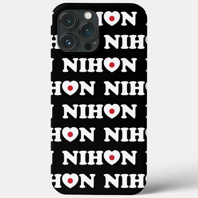 Nihon Love Heart Flag Case-Mate capas de iphone (Verso)