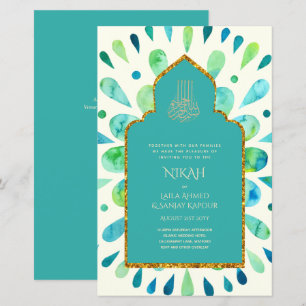 NIKAH - Casamento Dourado de Mandala Turquoise Mod