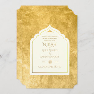 NIKAH - Convite Dourado para Casamento da Mesquita