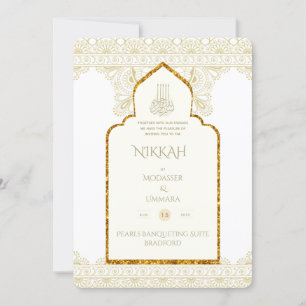NIKAH - Convite Dourado para Casamento da Mesquita