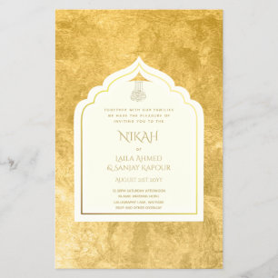 NIKAH - Folheto Dourado da Mesquita Islâmica Orna