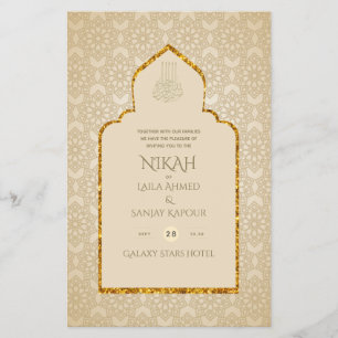 NIKAH - Folheto Dourado da Mesquita Islâmica Orna