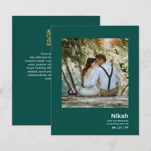 NIKAH - FOTO Dourada do Teal da Agata do Casamento