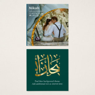 NIKAH - FOTO Dourada do Teal da Agata do Casamento