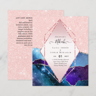 Nikah Islâmica Wedments Invtions - Glittery Doura