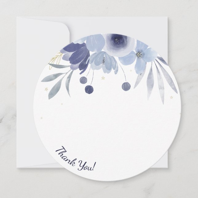 Niko Round Photo Cartões de agradecimentos (Frente)