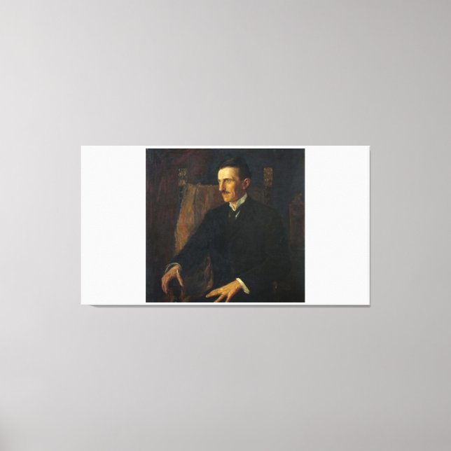 Nikola Tesla Blue Impressão (Frente)