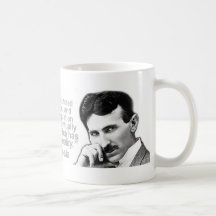Nikola Tesla citou canecas de café da sabedoria