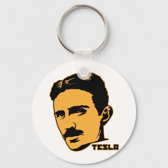 Nikola Tesla Portrait Chaveiro (Frente)