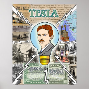 Nikola Tesla Poster Eerie Lake Erie Oficial Merch