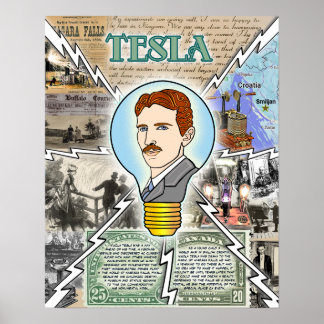 Nikola Tesla Poster Eerie Lake Erie Oficial Merch