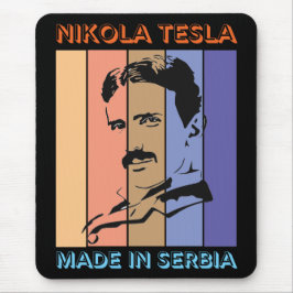 Nikola Tesla Retro #2 - Feito na Sérvia Mouse Pad