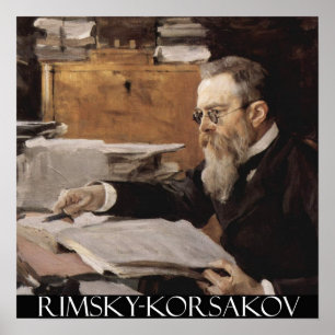 Nikolai Rimsky-Korsakov Poster personalizável