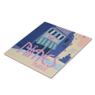 Nîmes France poster de viagens.