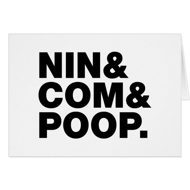 NIN & COM & POOP. CARTÃO DE VERSÃO (Frente Horizontal)