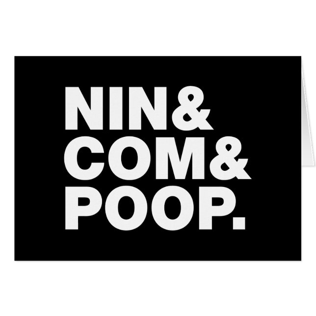 NIN & COM & POOP. CARTÃO DE VERSÃO (Frente Horizontal)