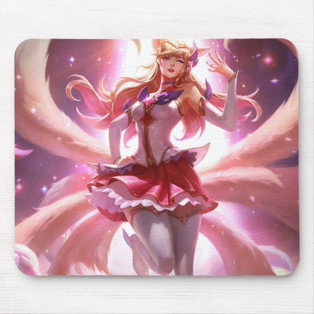 Nine Tail Fox Mousepad | Mousepad Personalizável (Frente)