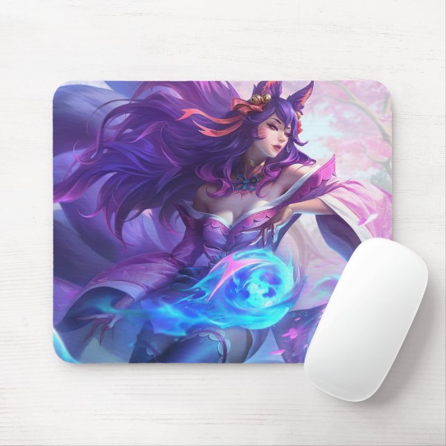 Nine Tail Fox Mousepad | Mousepad Personalizável (Com mouse)