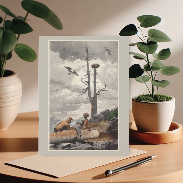 Ninho de Águia Cartão Postal de Arte de Winslow Ho (Criador carregado)