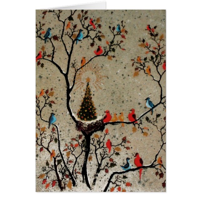 Ninho de Árvore de Natal ~ Cartão (Frente)