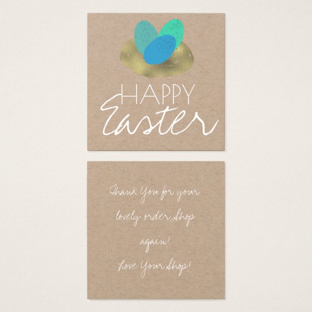 Ninho de Páscoa de Ovos Específico do Felz pascoa (Frente & Verso)