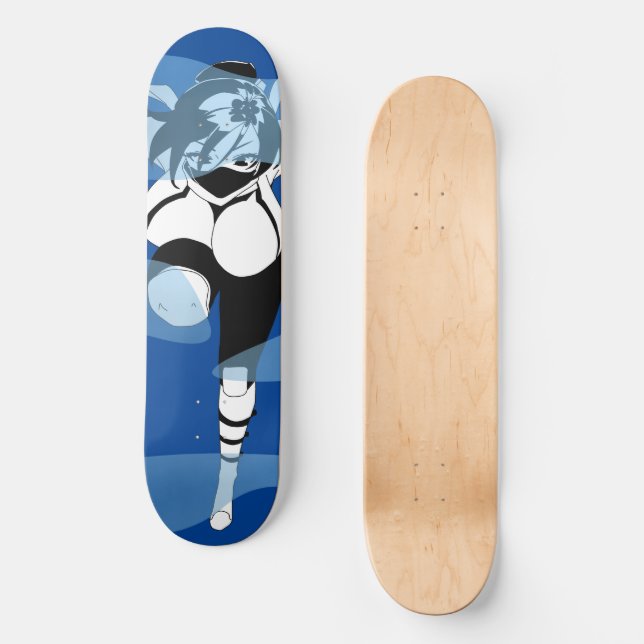 Ninja Anime Girl in the Mist Skateboard Deck | Zazzle Brasil