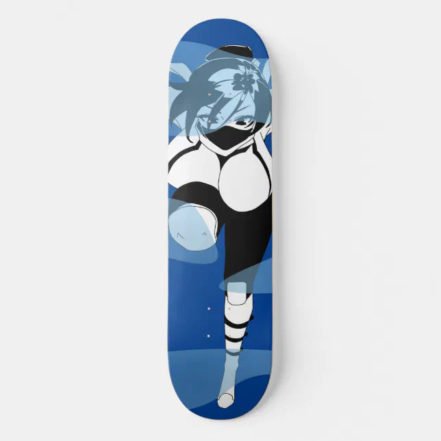 Ninja Anime Girl in the Mist Skateboard Deck | Zazzle Brasil