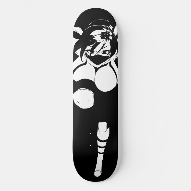 Ninja Anime Girl Skateboard (Frente)
