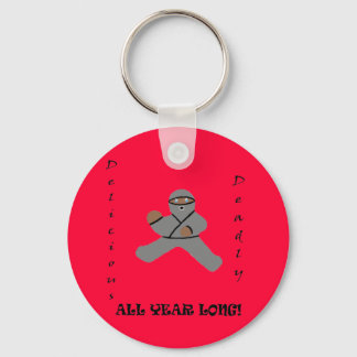 Ninja Bread Man Basic Button Chaveiro