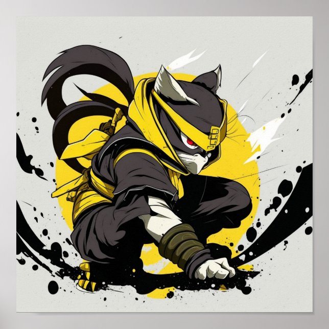 Ninja Cat Anime Poster (Frente)