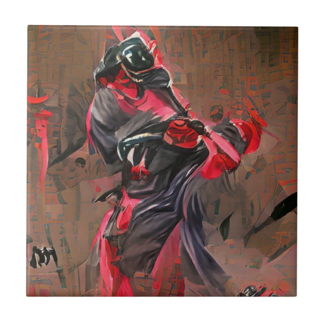 Ninja Death Graphics abstrato art (Frente)