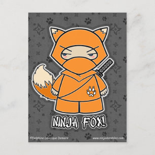Ninja Fox! Cartão Postal