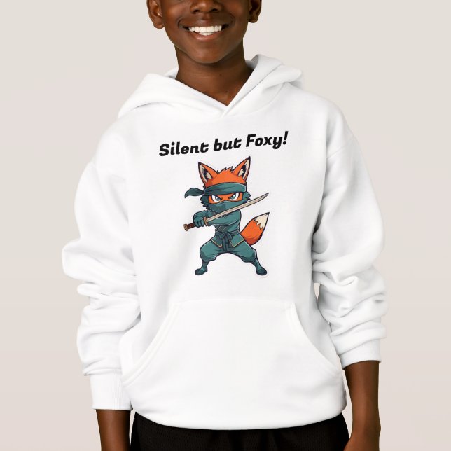 Ninja Fox Kids Sweatshirt – Cute Fox Hoodie (Frente)