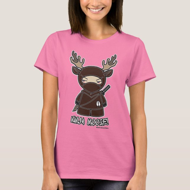 Ninja Moose! Camiseta (Frente)