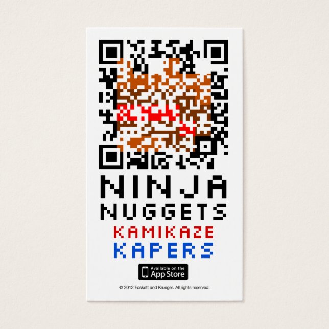 Ninja Nuggets QR Card (Frente)