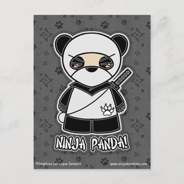 Ninja Panda! Cartão Postal (Frente)