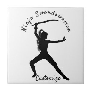 Ninja Swordswoman Silhouette Thunder_Cove