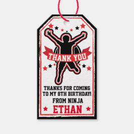 Ninja Warrior Boys Black and Red Obrigado Etiqueta