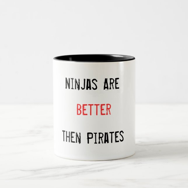 Ninjas é melhor pirateia então a caneca (Centro)