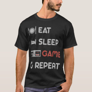 Nintendo Coma Jogo do Sono Repetir Camisa Gráfica