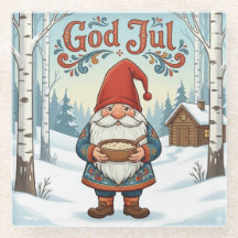 Nisse Norueguês God Jul Natal Porta-Copos
