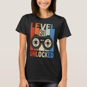 Nível 31 Camisa Desbloqueada Vídeo Gamer 31st Bir