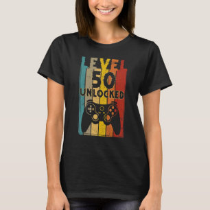 Nível 50 Camisa Desbloqueada Vídeo Gamer 50th Bir