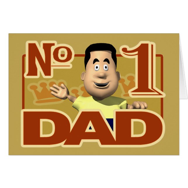 No. 1 cartão do pai (Frente Horizontal)