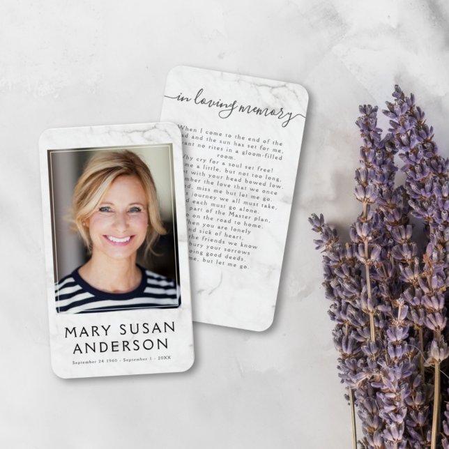 No Adoro Memória Simples Cartão de Poema de Foto M (Criador carregado)