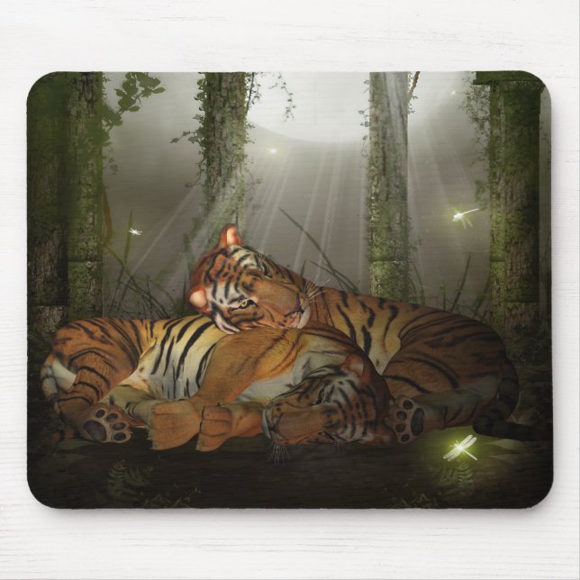 No amor, ano chinês do tigre Mousepad (Frente)