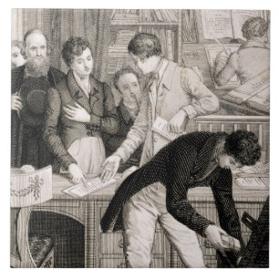 No banco, c.1800 (gravura)
