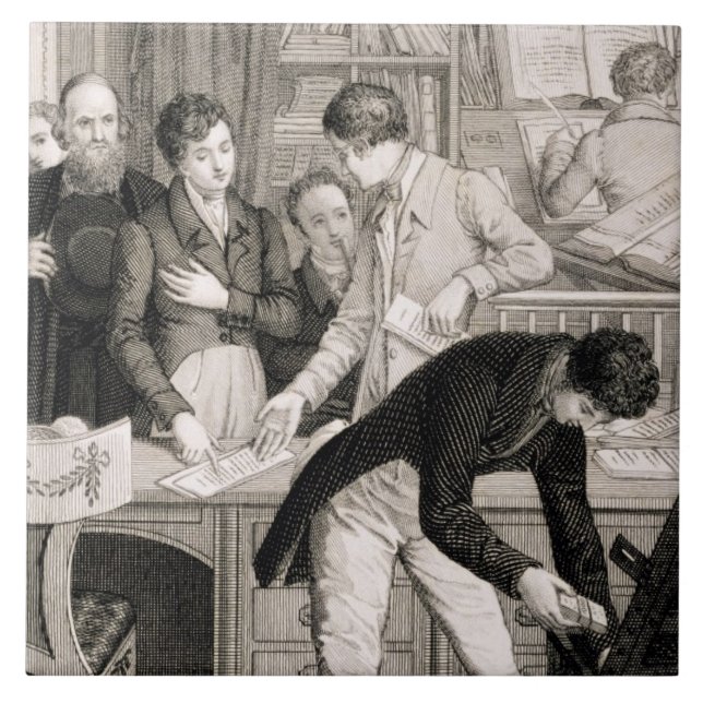 No banco, c.1800 (gravura) (Frente)